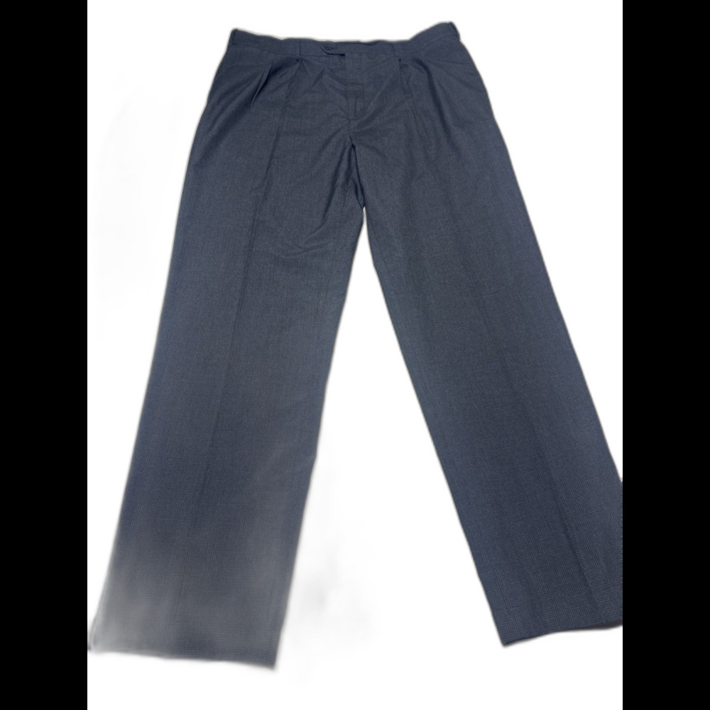 Roundtree Yorke Easy Care Cuffed Pleated Dress Pants Black 42x34
